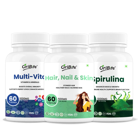 Hair Nail Skin, Spirulina & Multivitamin - Beauty & Daily Wellness