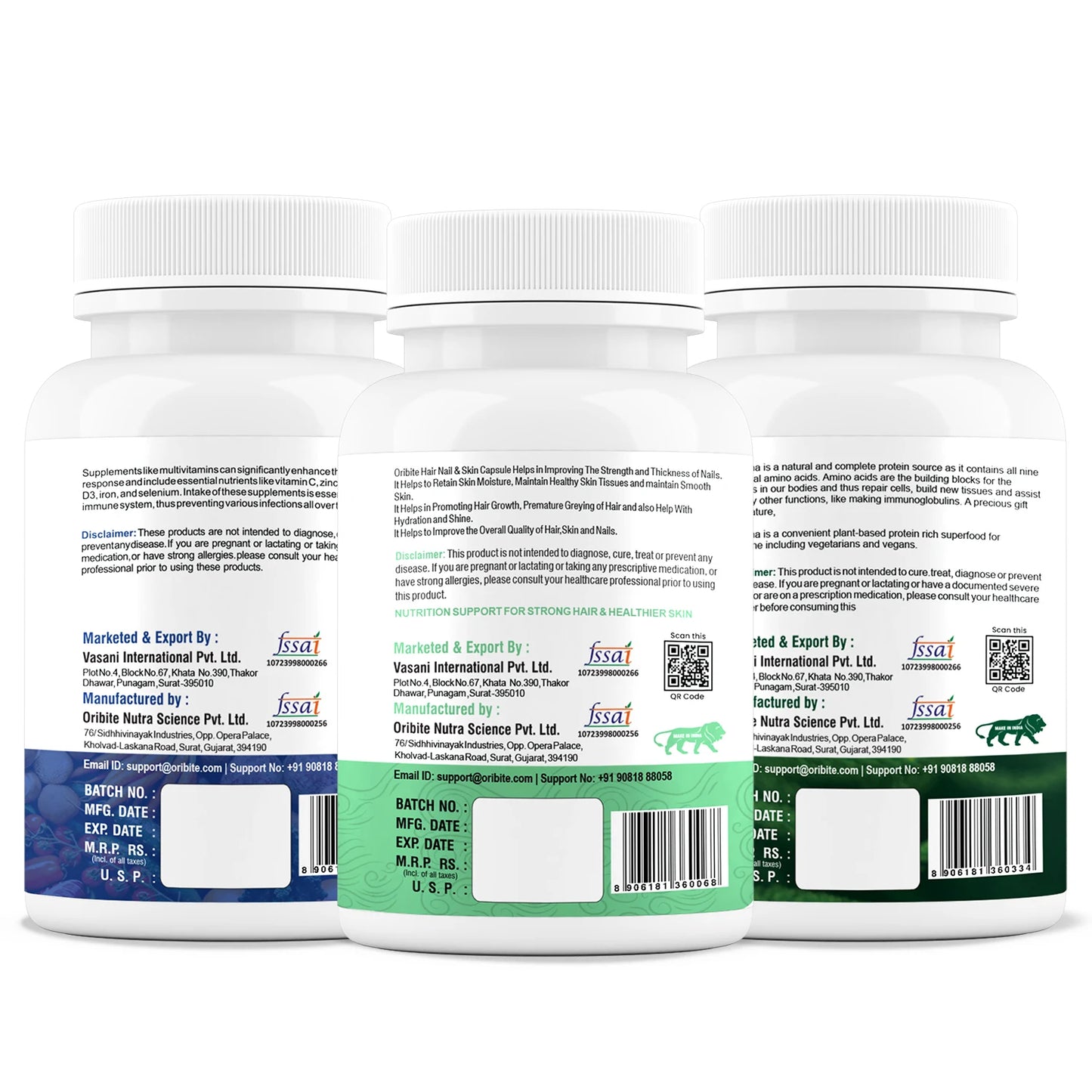 Hair Nail Skin, Spirulina & Multivitamin - Beauty & Daily Wellness