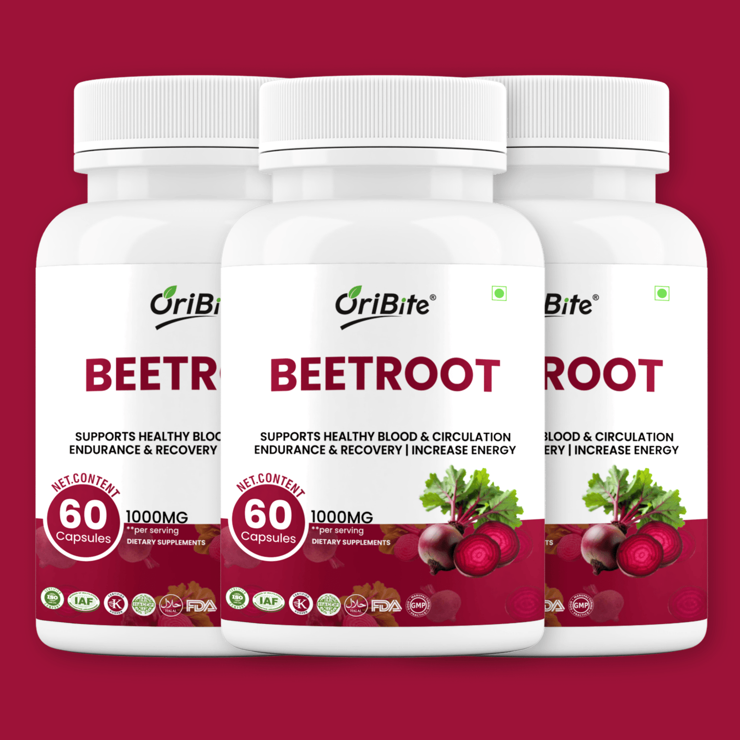 Beetroot Extract Capsules for Heart Health & Vitality - Oribite