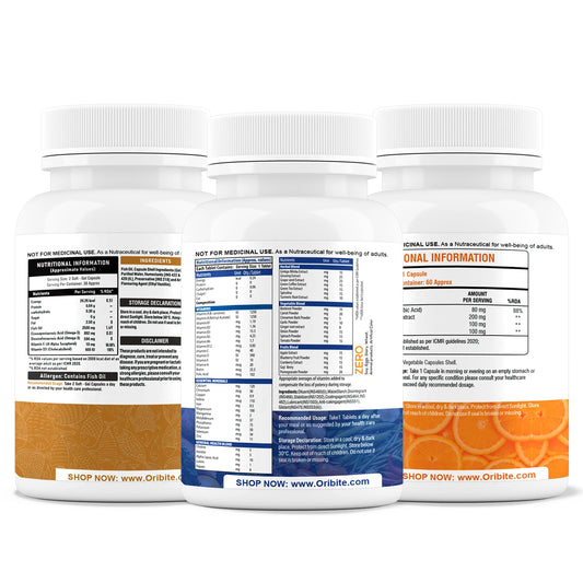 Multivitamin, Omega-3 & Vitamin C – Daily Nutrition & Immunity