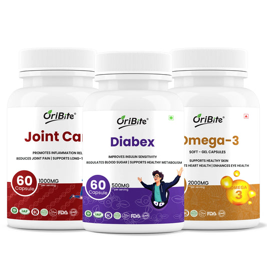 Diabex, Joincare & Omega-3 - Sugar Care, Joint & Heart Health