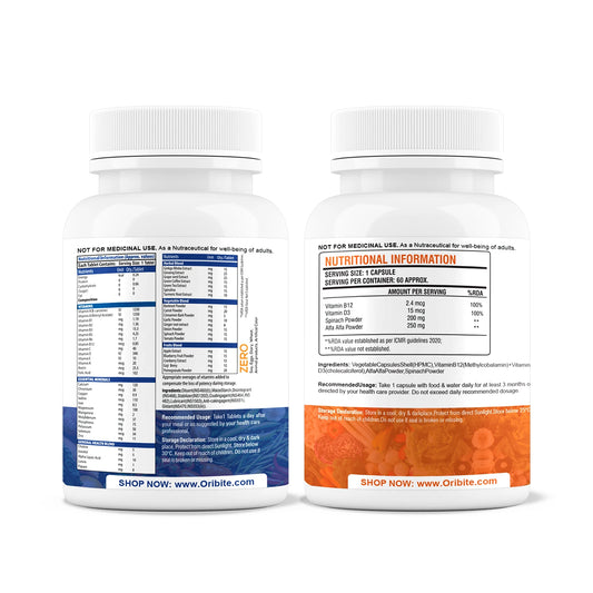 Vitamin B12 & Multivitamin - Energy, Immune & Daily Health