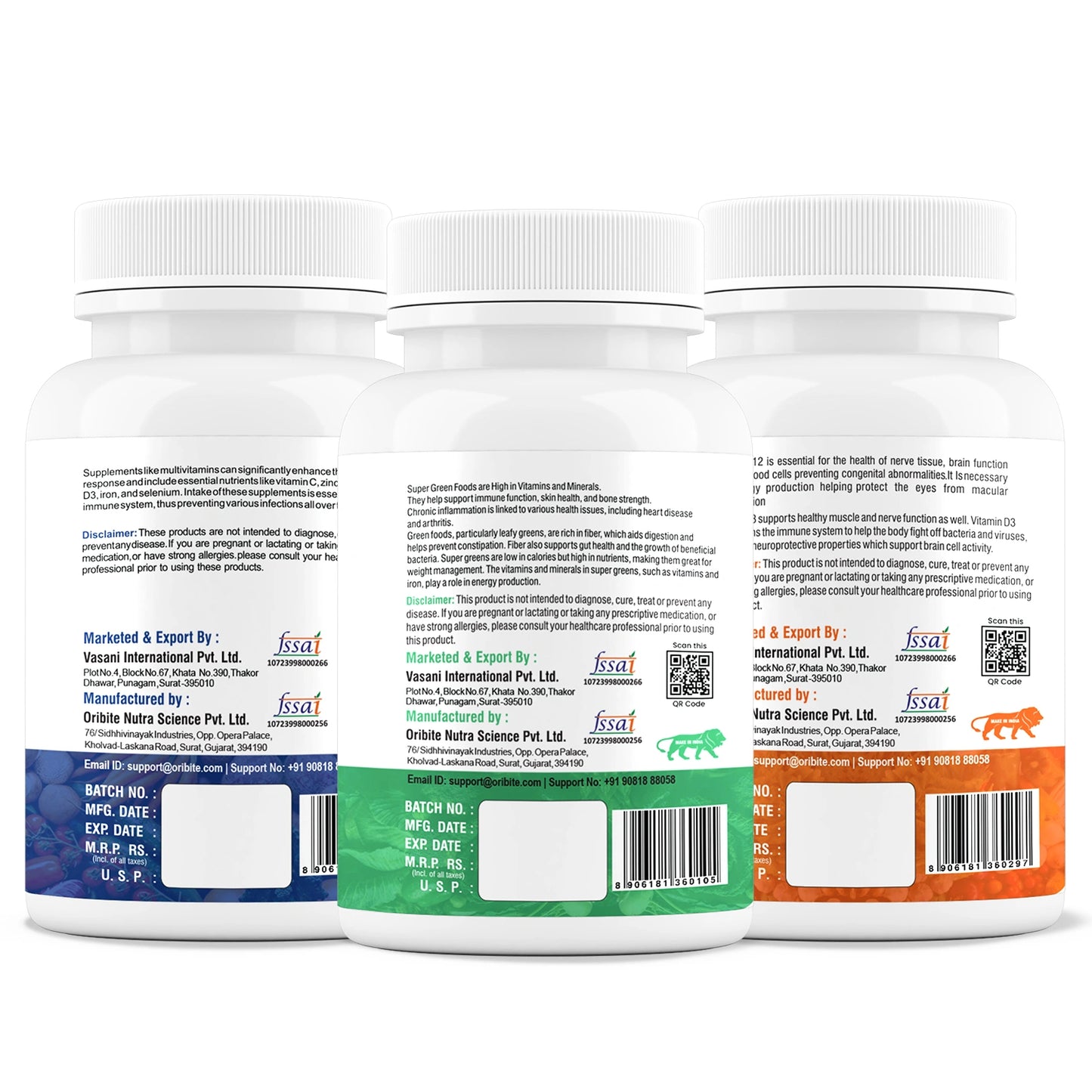 Multivitamin, Vitamin B12 & Green Super Food – Detox & Daily Energy