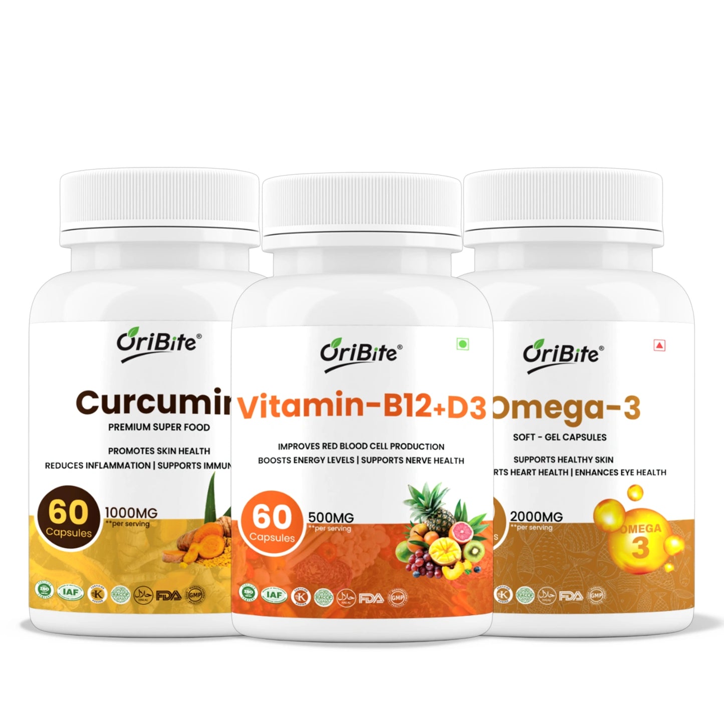 Vitamin B12, Omega-3 & Curcumin – Heart, Joint & General Wellness