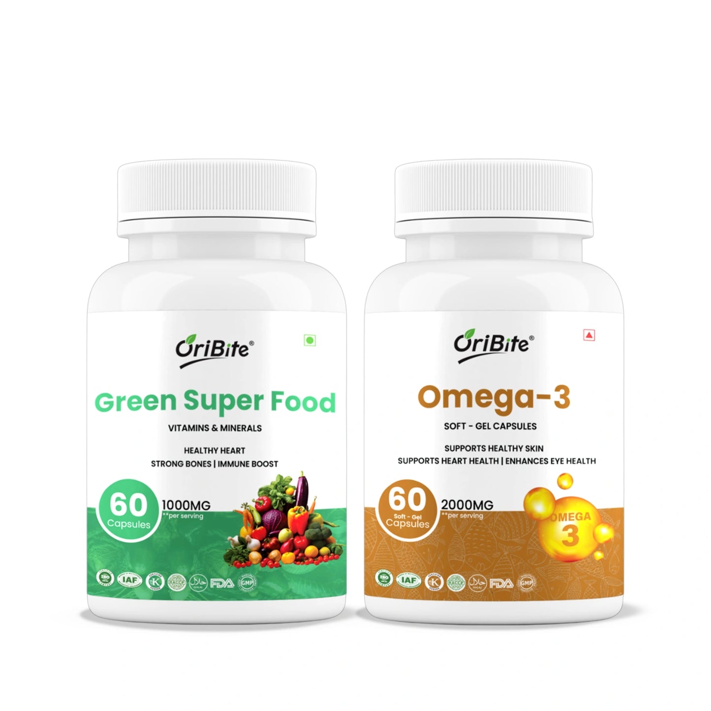 Omega-3 & Green Super Food - Heart, Energy & Daily Wellness
