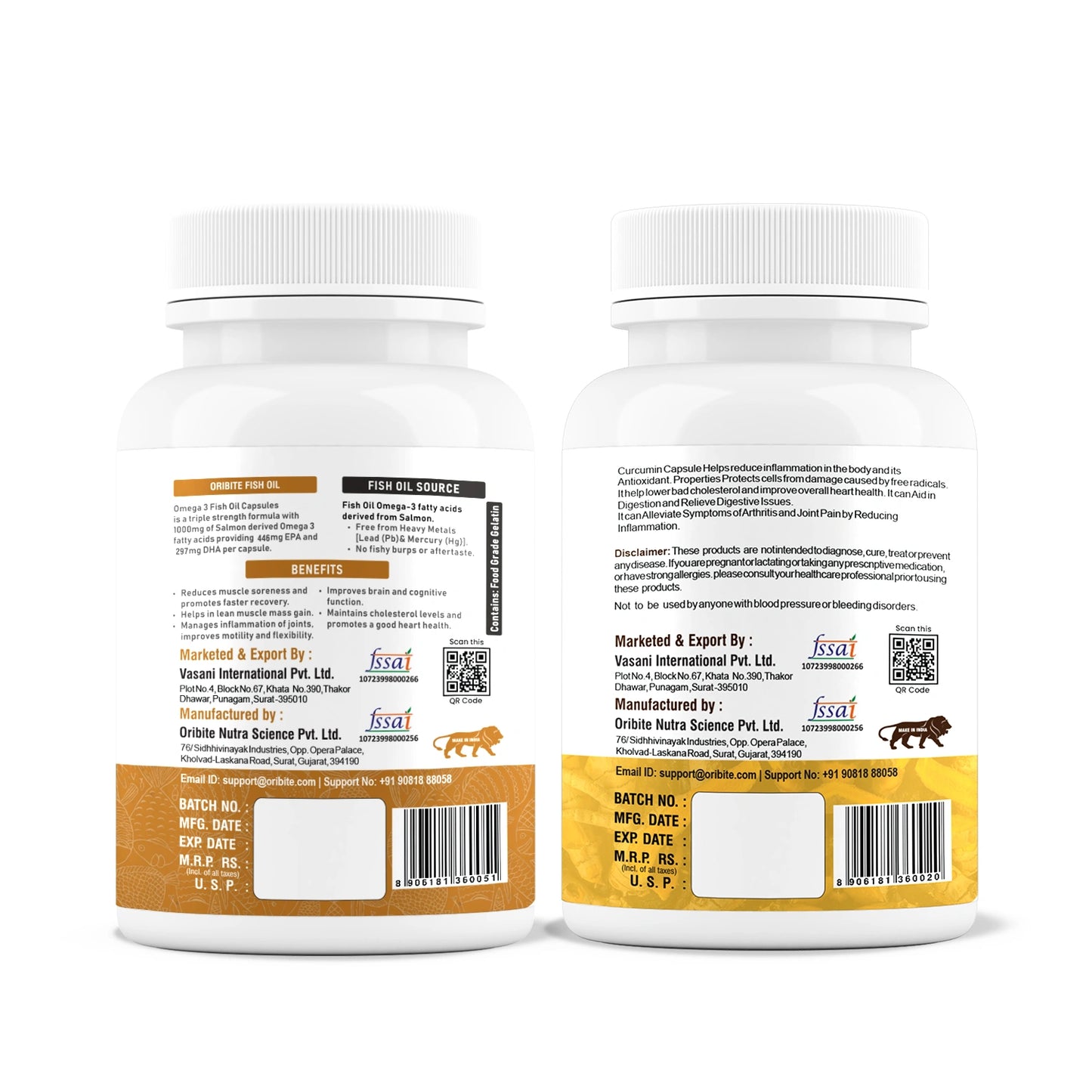 Omega-3 & Curcumin – Heart, Joint & Wellness Support