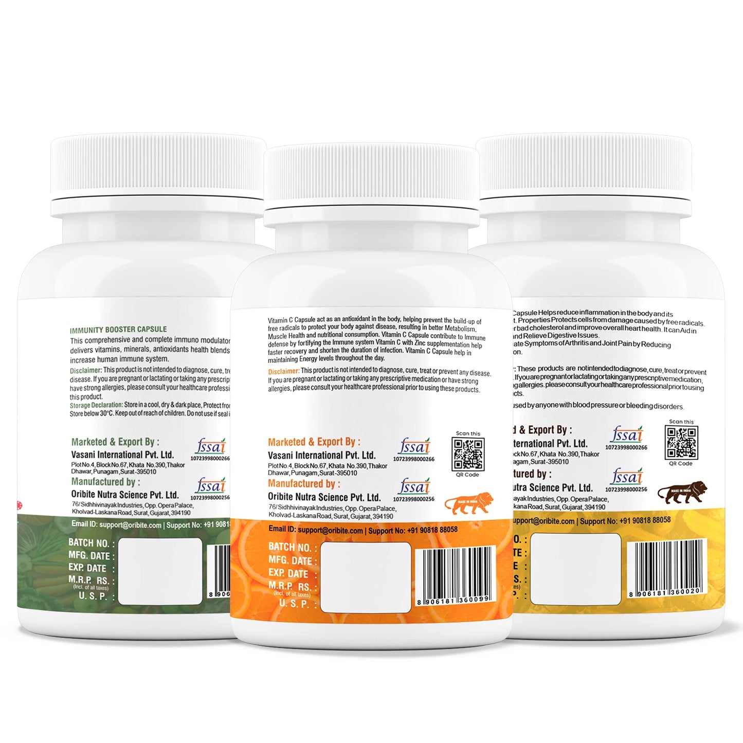 Immunity Booster, Vitamin C & Curcumin - Energy & Daily Protection