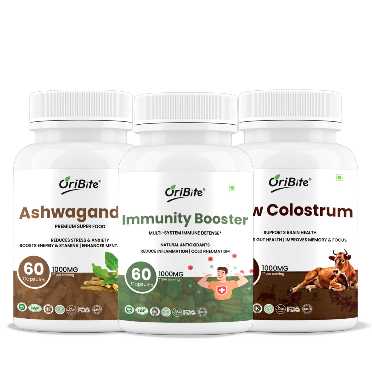 Cow Colostrum, Ashwagandha & Immunity Booster – Brain & Stress Care