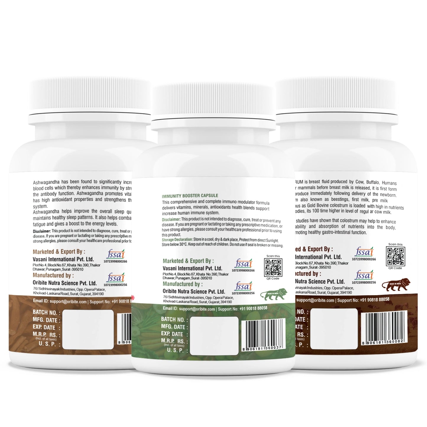 Cow Colostrum, Ashwagandha & Immunity Booster – Brain & Stress Care