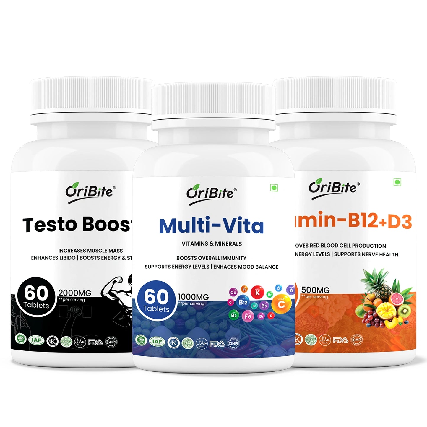 Multivitamin, Vitamin B12 & Test booster – Men's Vitality & Strength