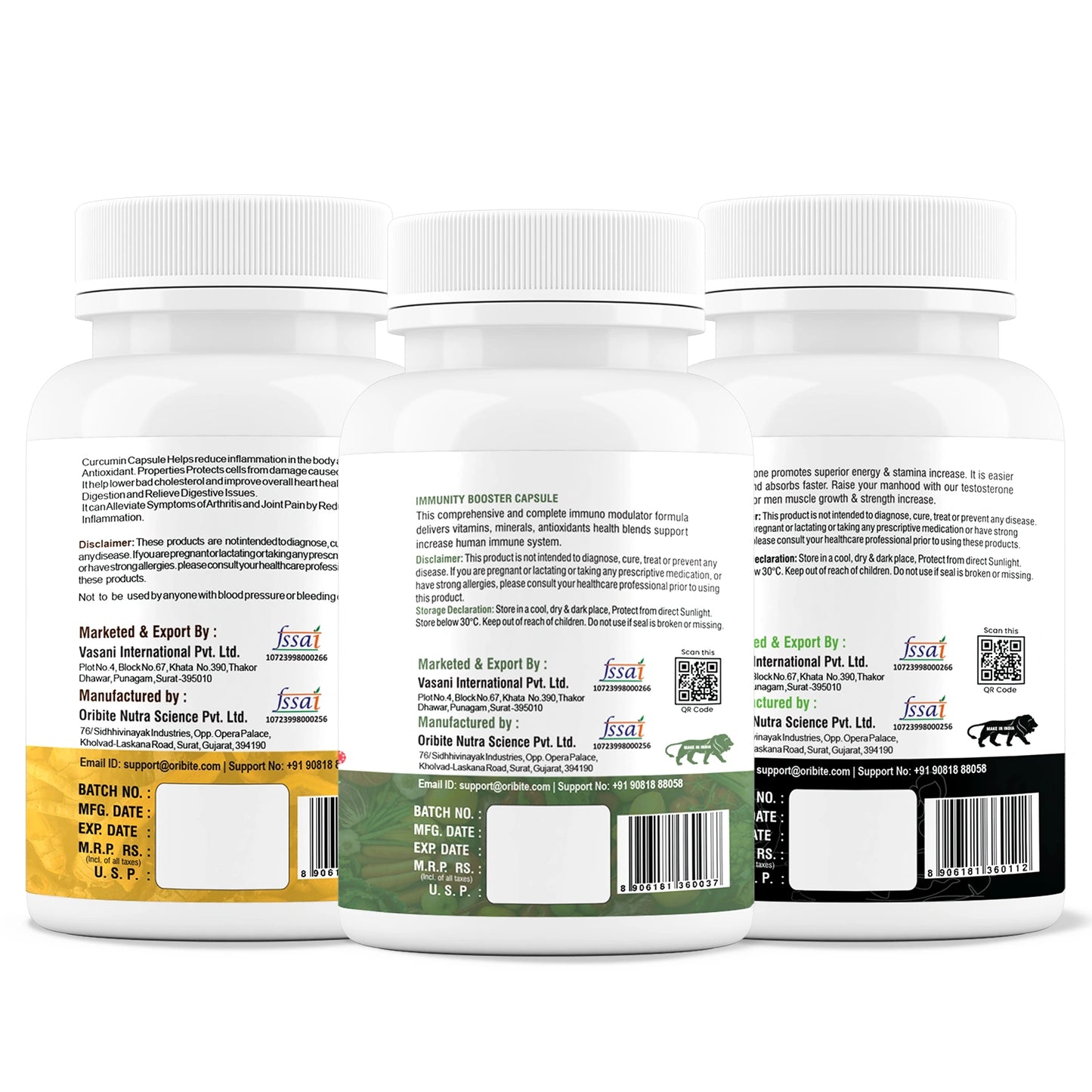 Test booster, Curcumin & Immunity Booster Blend– For Men’s Strength & Energy