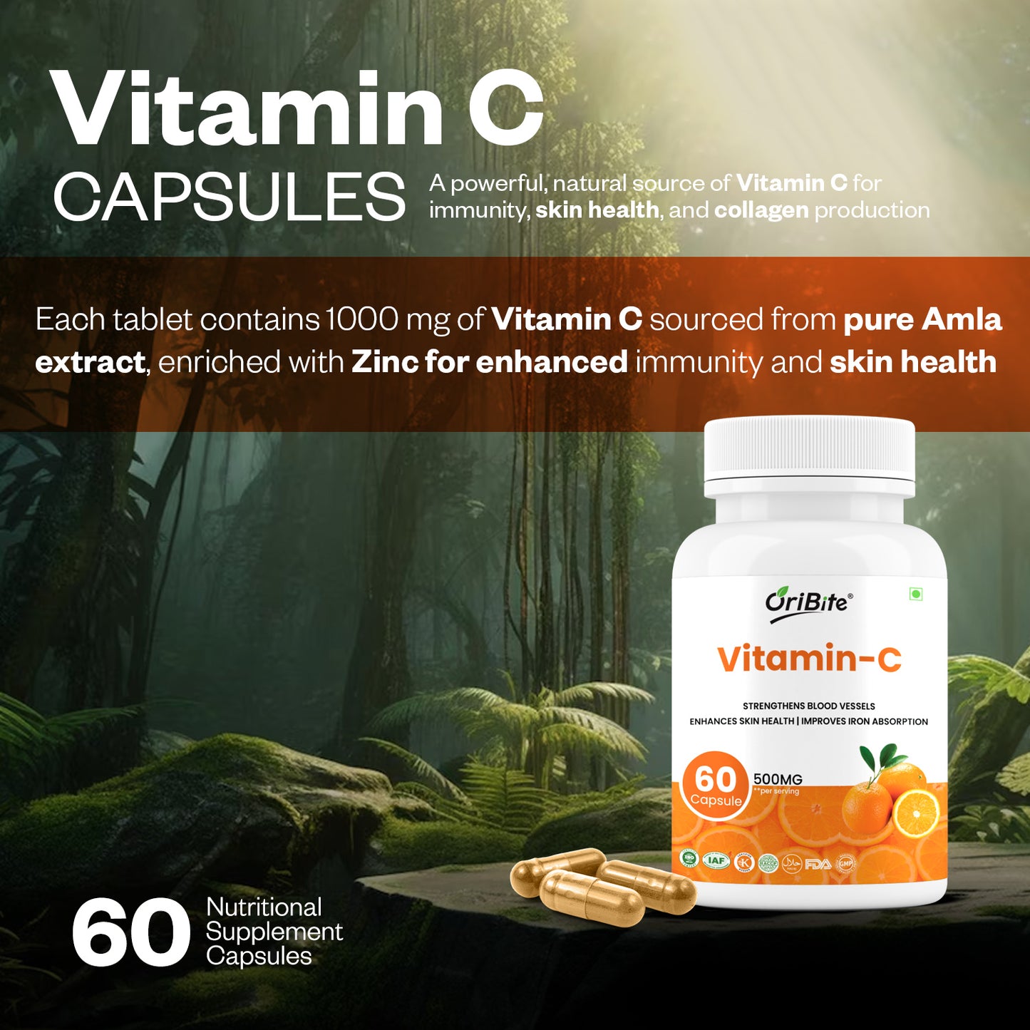 Oribite Vitamin-C Capsule | 60 Capsule