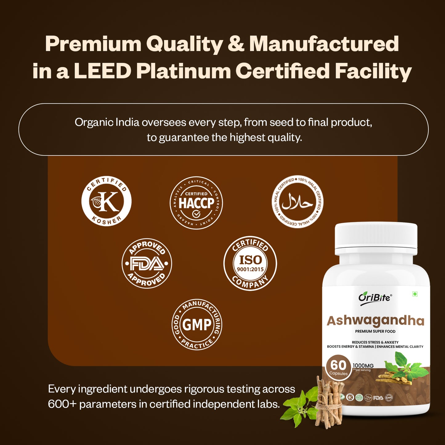 Oribite Ashwagandha Capsule | 60 Tablets