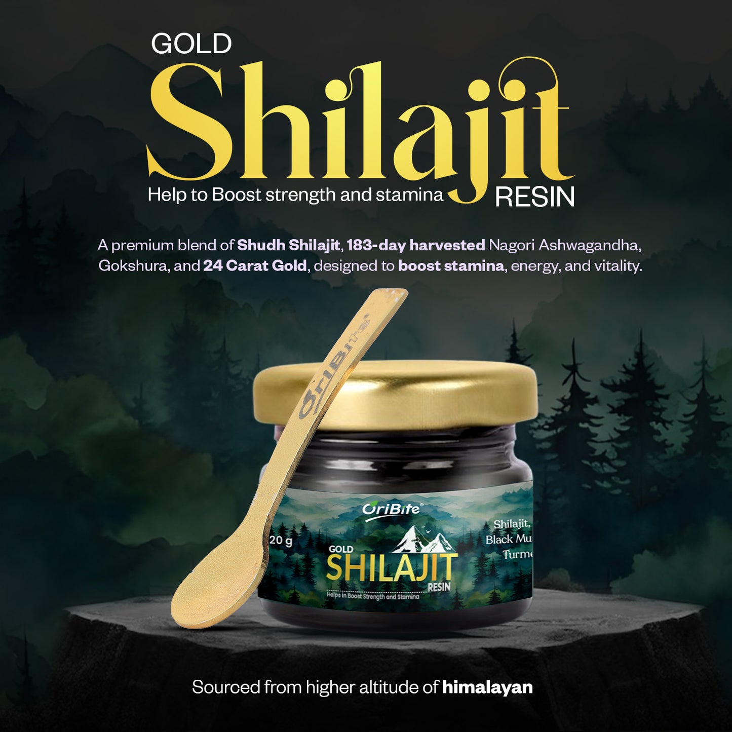 Oribite Gold Shilajit Resin 20G