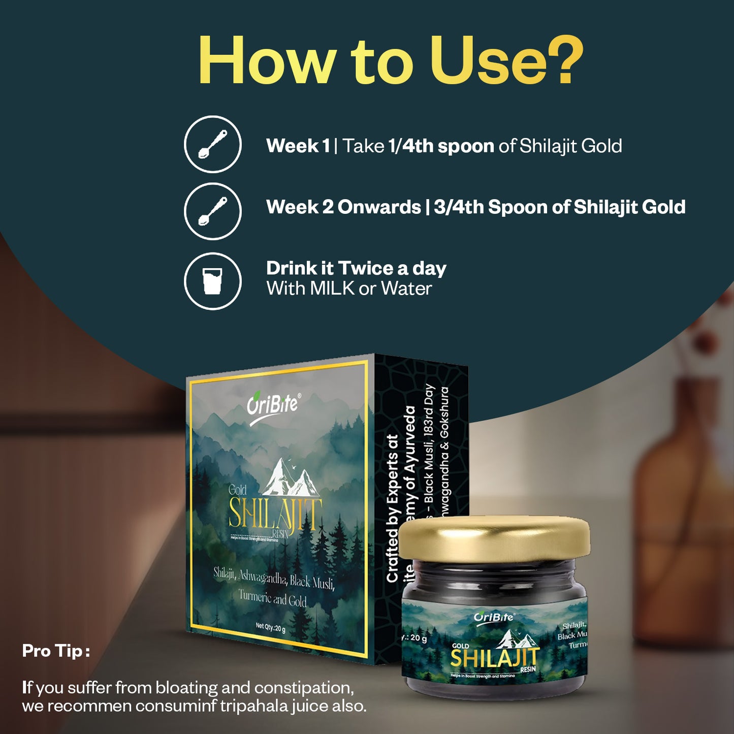 Oribite Gold Shilajit Resin 20G