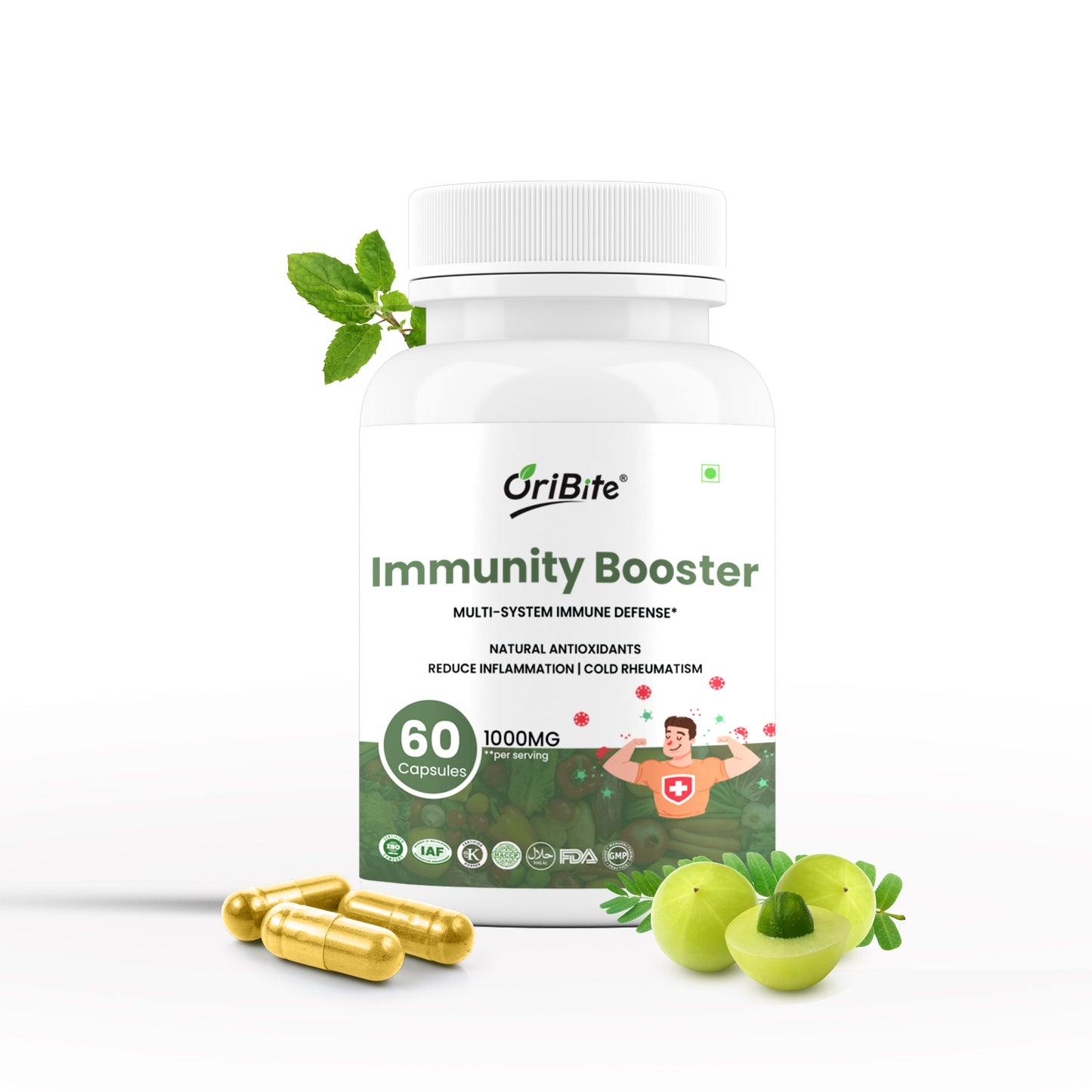 Oribite Immunity Booster Capsule | Natural Antioxidant Reduce Inflammation & Cold Rheumatism | 60 Capsule