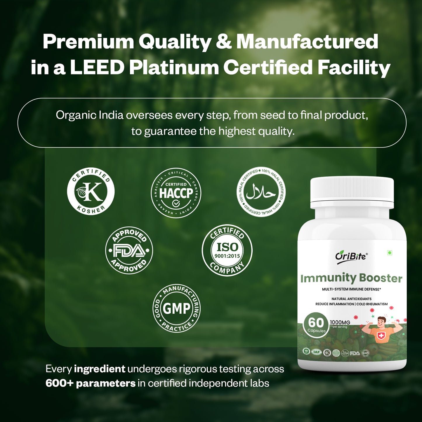 Oribite Immunity Booster Capsule | Natural Antioxidant Reduce Inflammation & Cold Rheumatism | 60 Capsule