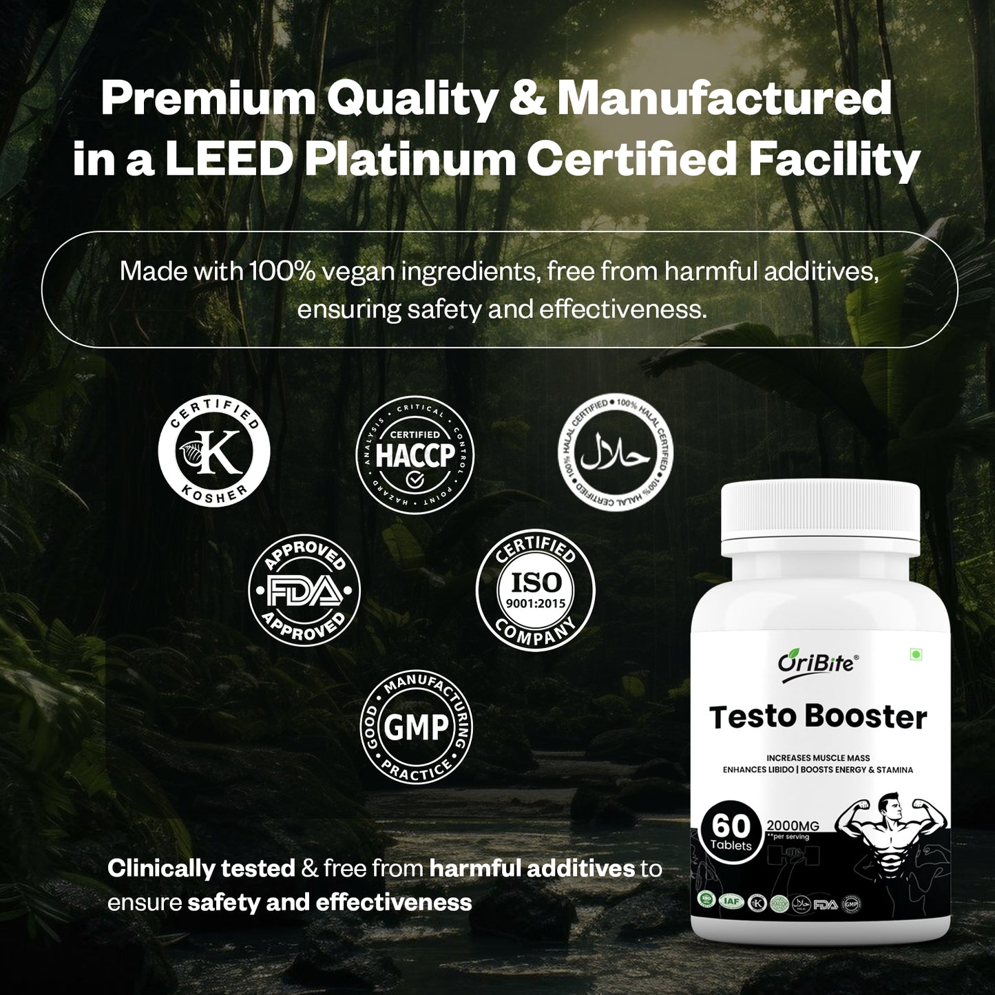 Oribite Testo Booster Tablets | 60 Tablets