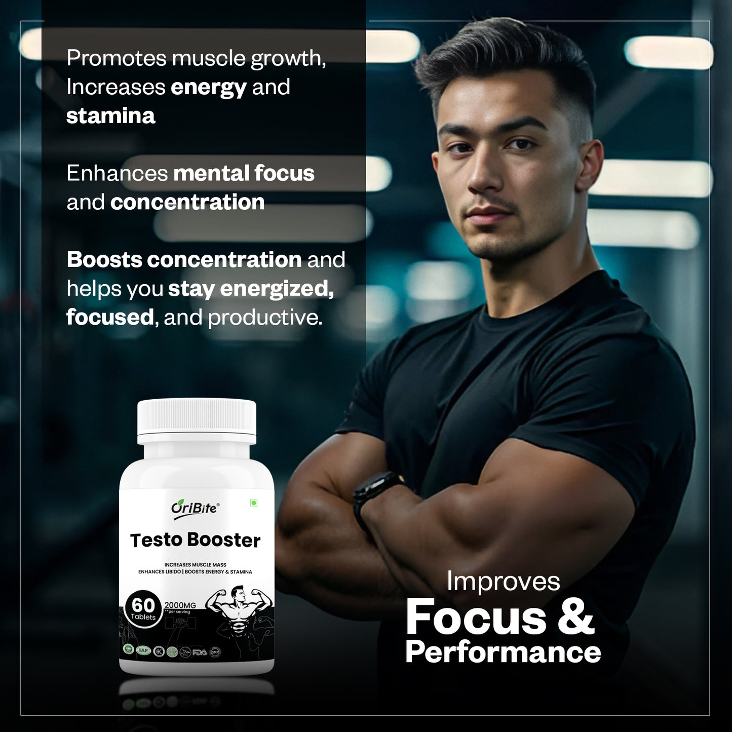 Oribite Testo Booster Tablets | 60 Tablets