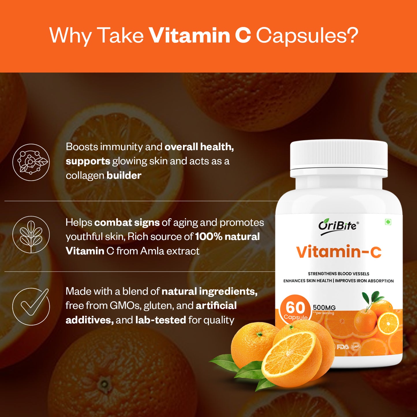 Oribite Vitamin-C Capsule | 60 Capsule