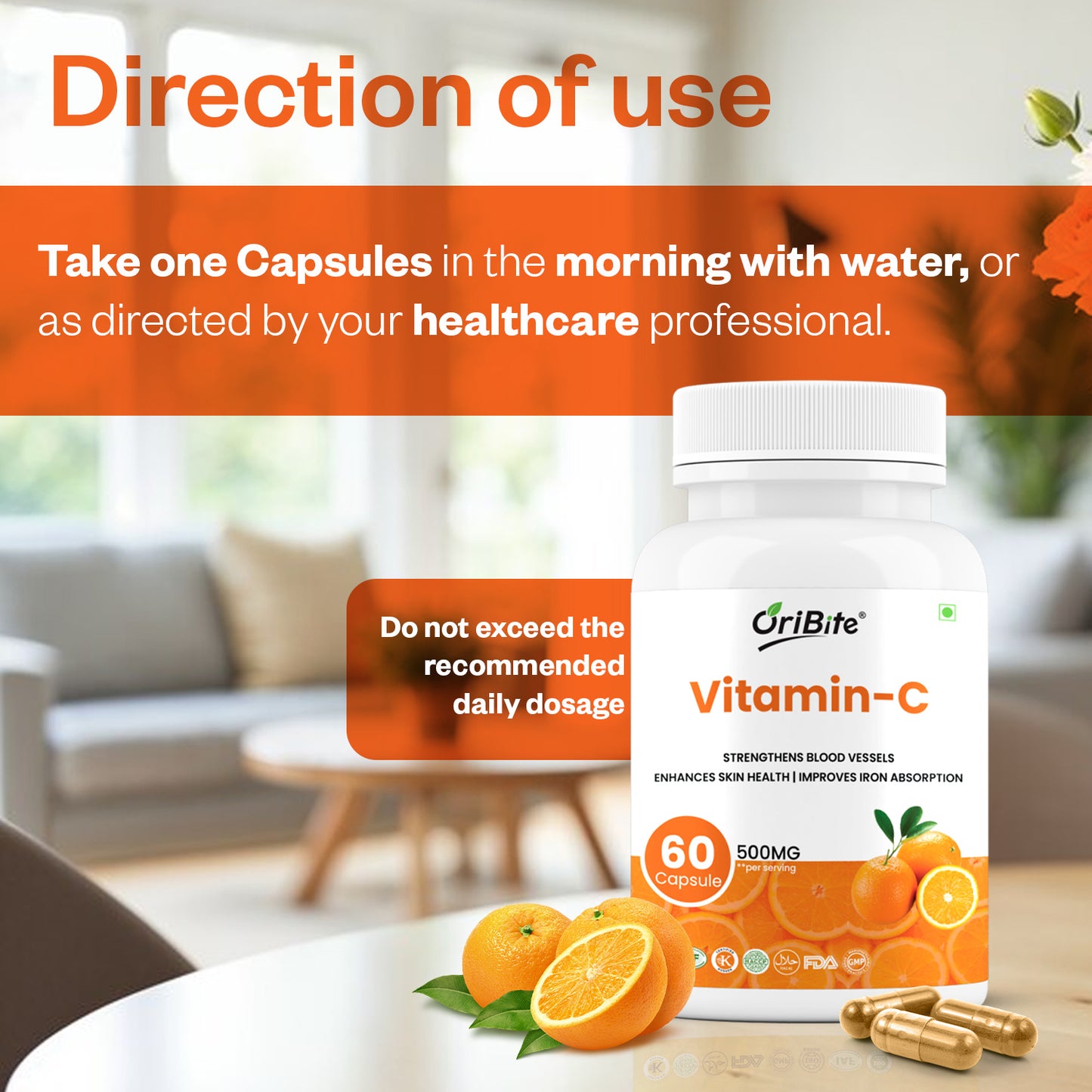 Oribite Vitamin-C Capsule | 60 Capsule