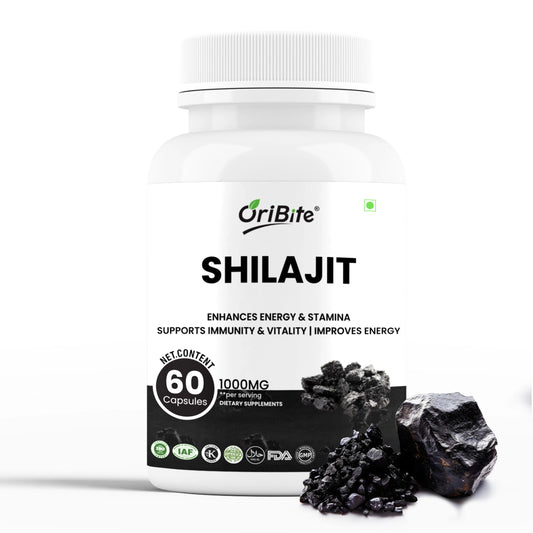 Shilajit Capsules for Men & Women (1000mg Per Serving, 60 Count) With Ashwagandha, Tribulus & Piperine | Energy, Stamina, Immunity & Vitality Support | Natural Dietary Supplement, Vegan Friendly