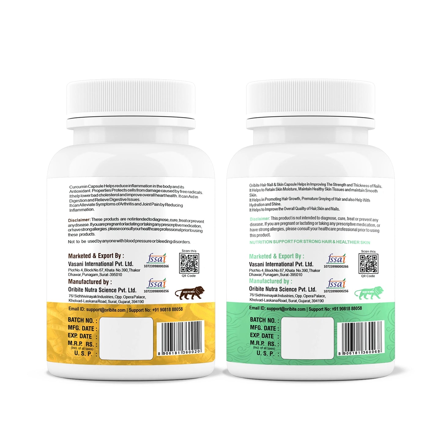 Hair Nail Skin & Curcumin - Beauty, Immunity & Inflammation Support