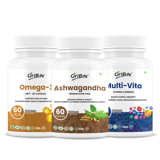 Omega 3, Ashwagandha and a Multivitamin - Stress Support and Brain Health