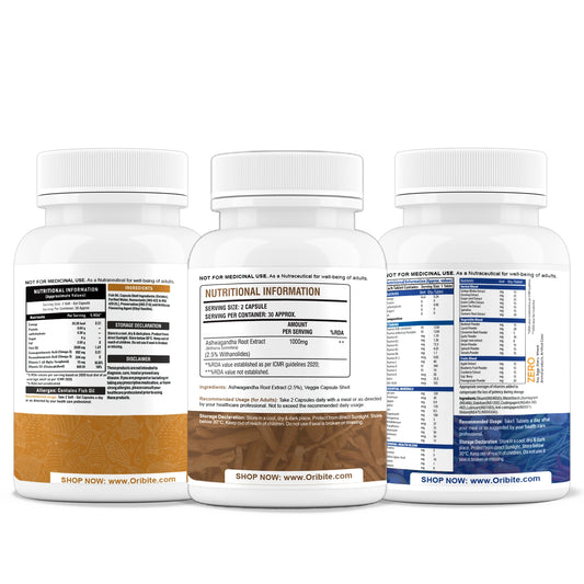 Omega 3, Ashwagandha and a Multivitamin - Stress Support and Brain Health