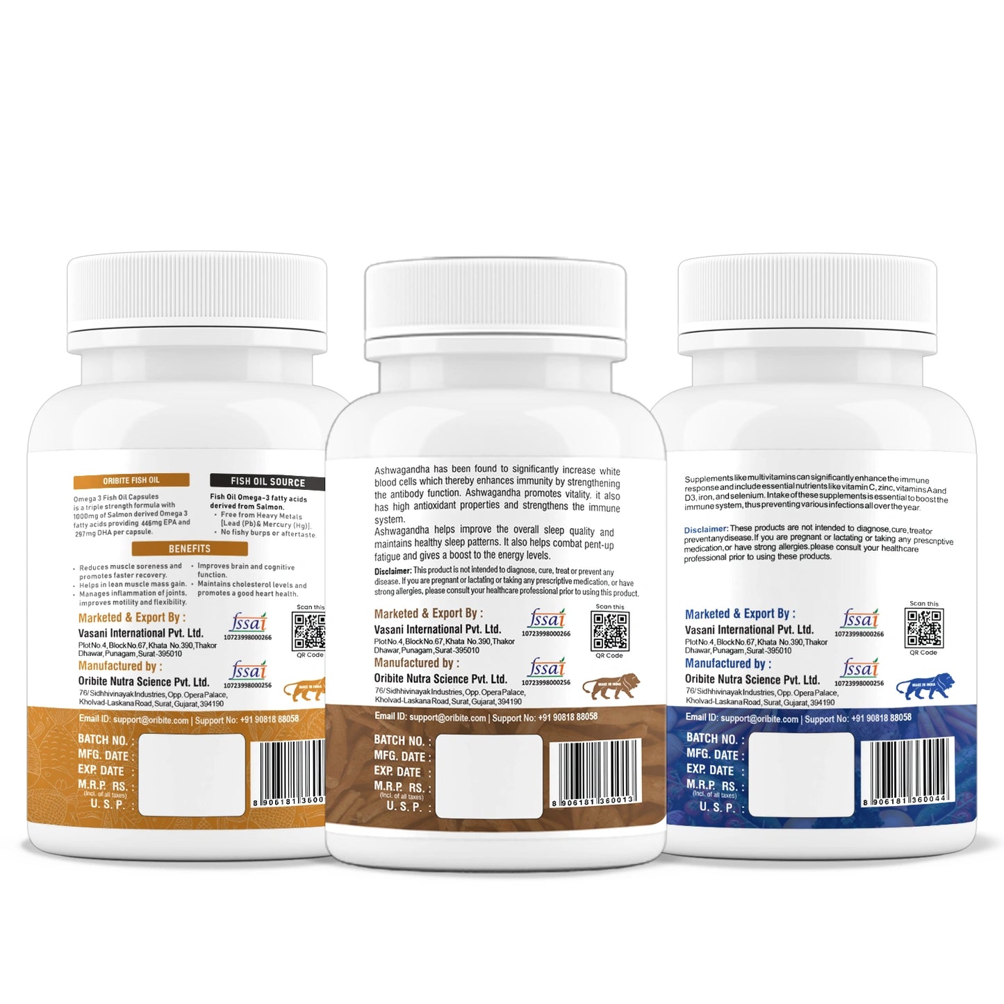 Omega 3, Ashwagandha and a Multivitamin - Stress Support and Brain Health