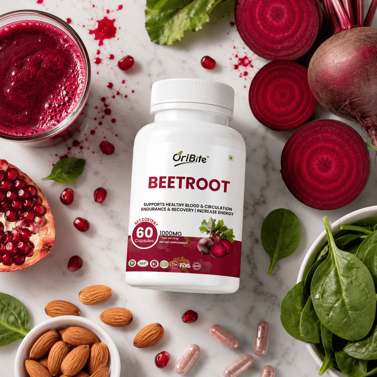 Beetroot Capsules for Energy and Wellness Support – Oribite