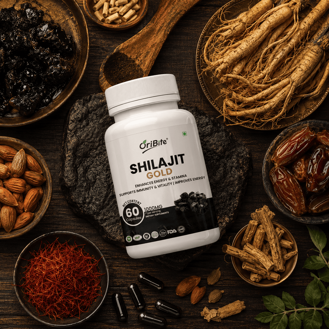 Shilajit Capsules for Energy and Wellness Support - Oribite