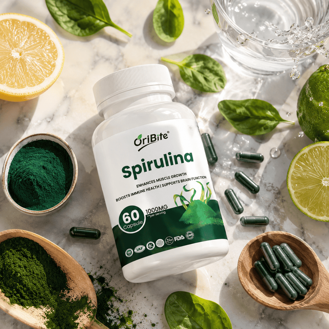 Spirulina Capsules for Daily Wellness Support - Oribite