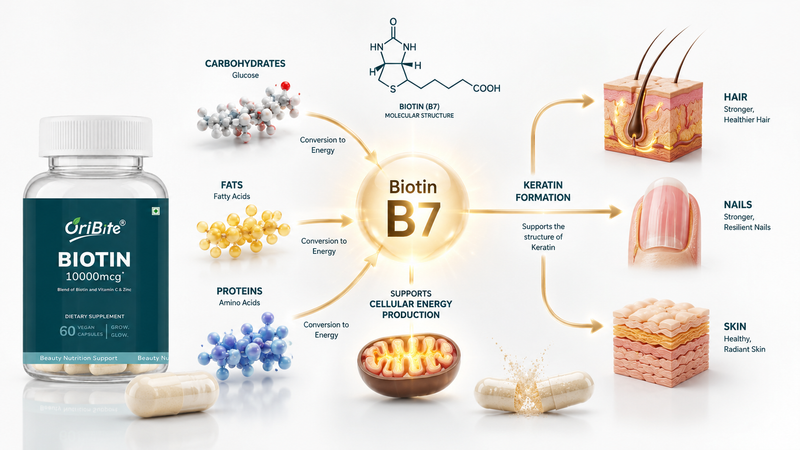 Biotin for Hair Skin & Nails: Benefits + Science