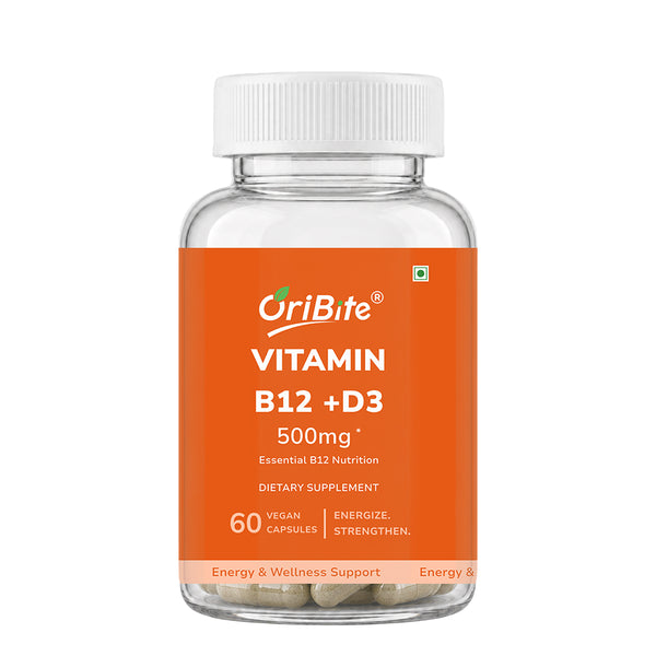Vitamin B12 & D3 Capsules for Nerve & Bone Health