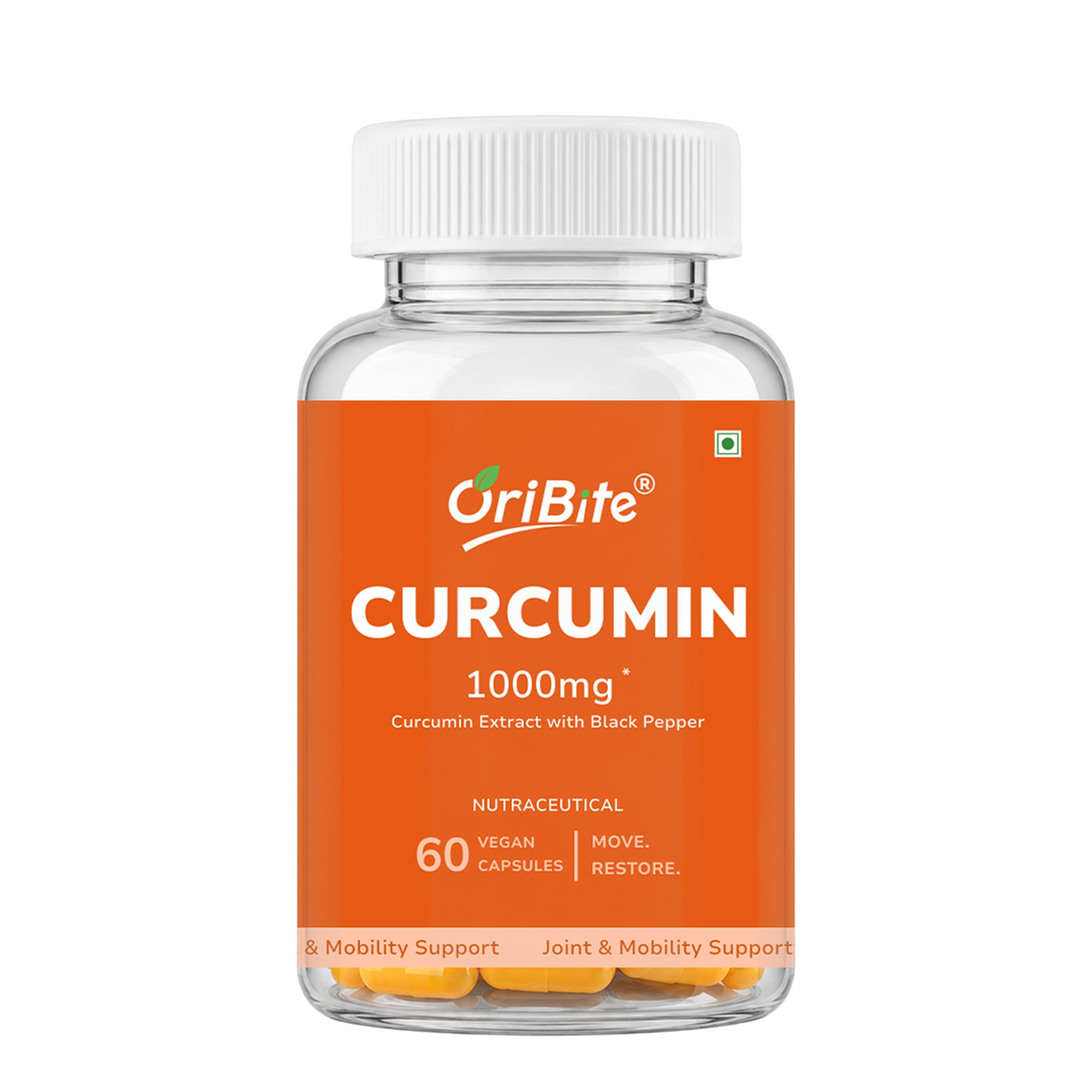 Curcumin Extract Capsules with Black Pepper for Inflammation & Joint Health