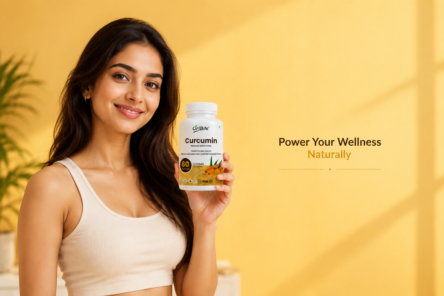 Curcumin Extract Capsules with Black Pepper for Inflammation & Joint Health