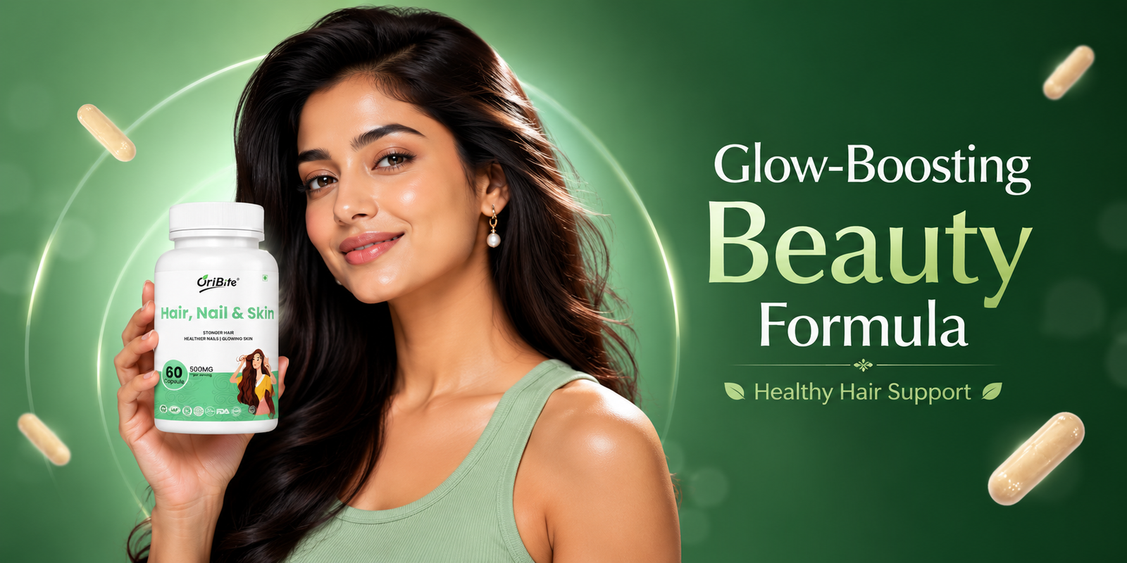 Biotin & Glutathione Capsules for Hair Skin & Nails