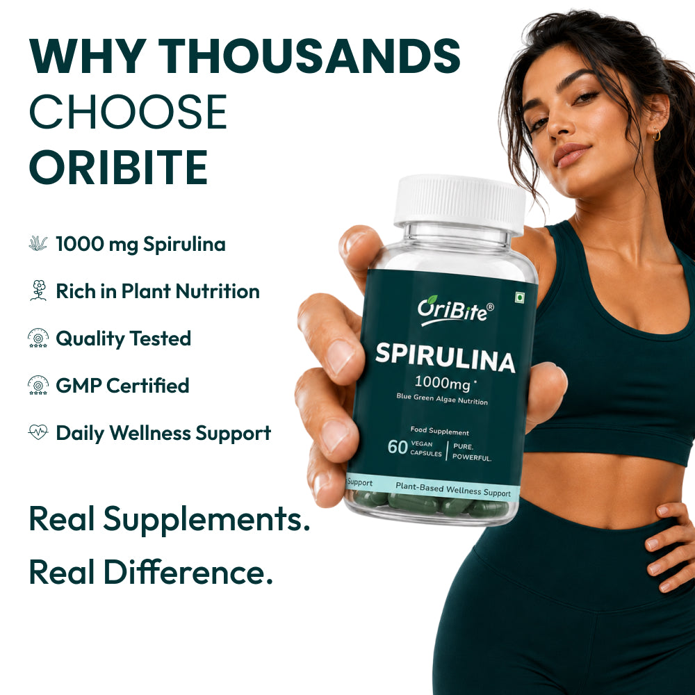 Spirulina Capsules for Plant Based Protein & Immunity