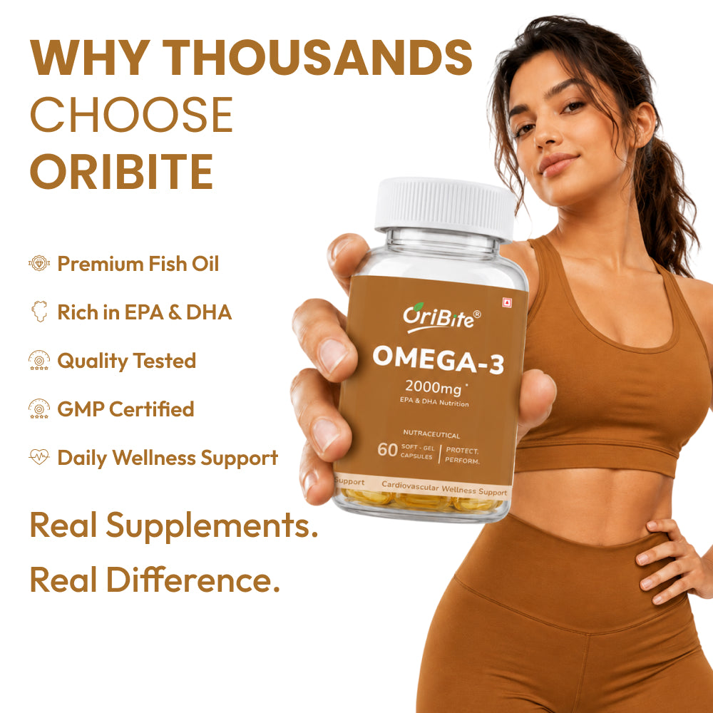 Omega 3 Fish Oil Softgel Capsules for Heart & Brain Health