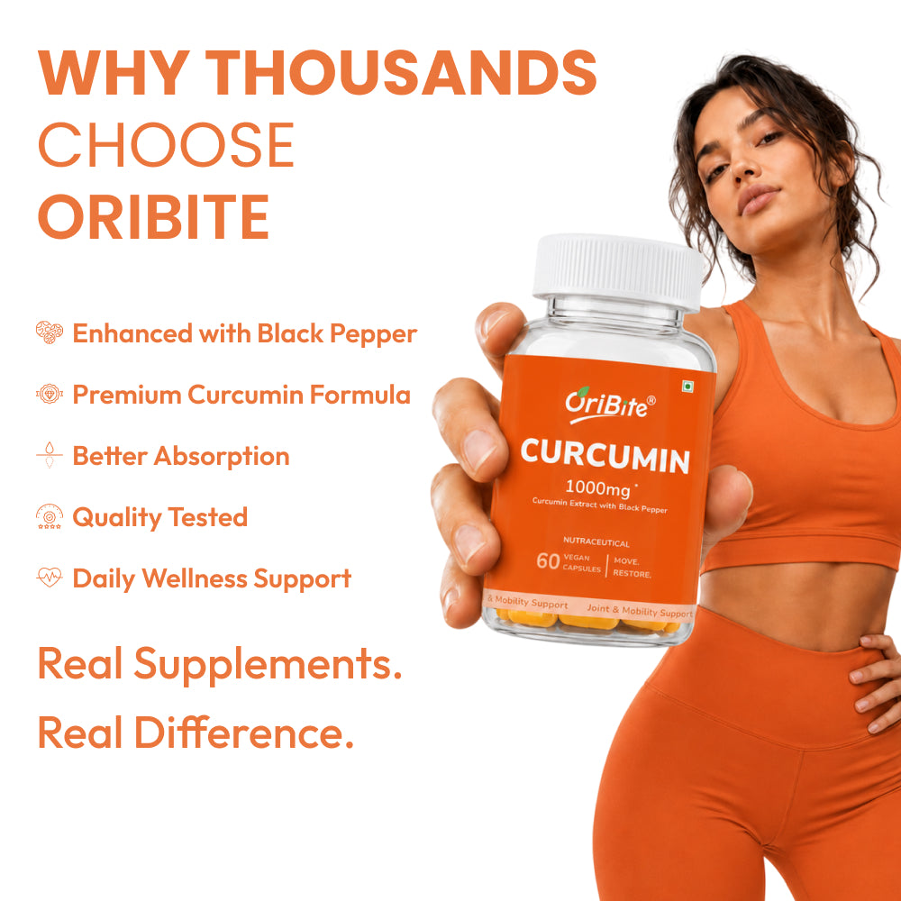 Curcumin Extract Capsules with Black Pepper for Inflammation & Joint Health