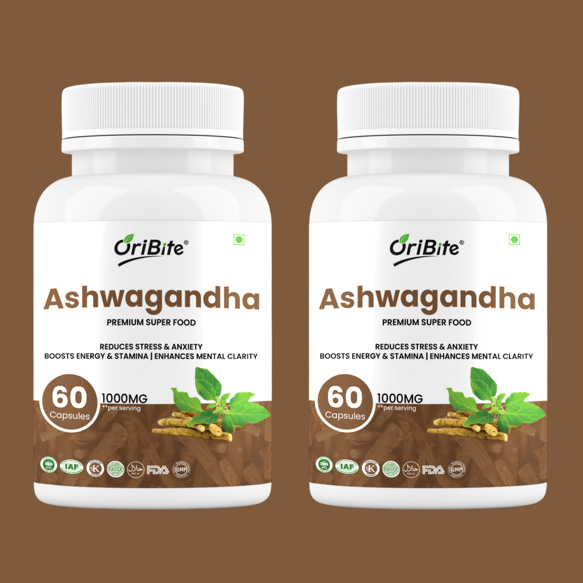 Ashwagandha Root Extract Capsules for Immunity & Energy - Oribite