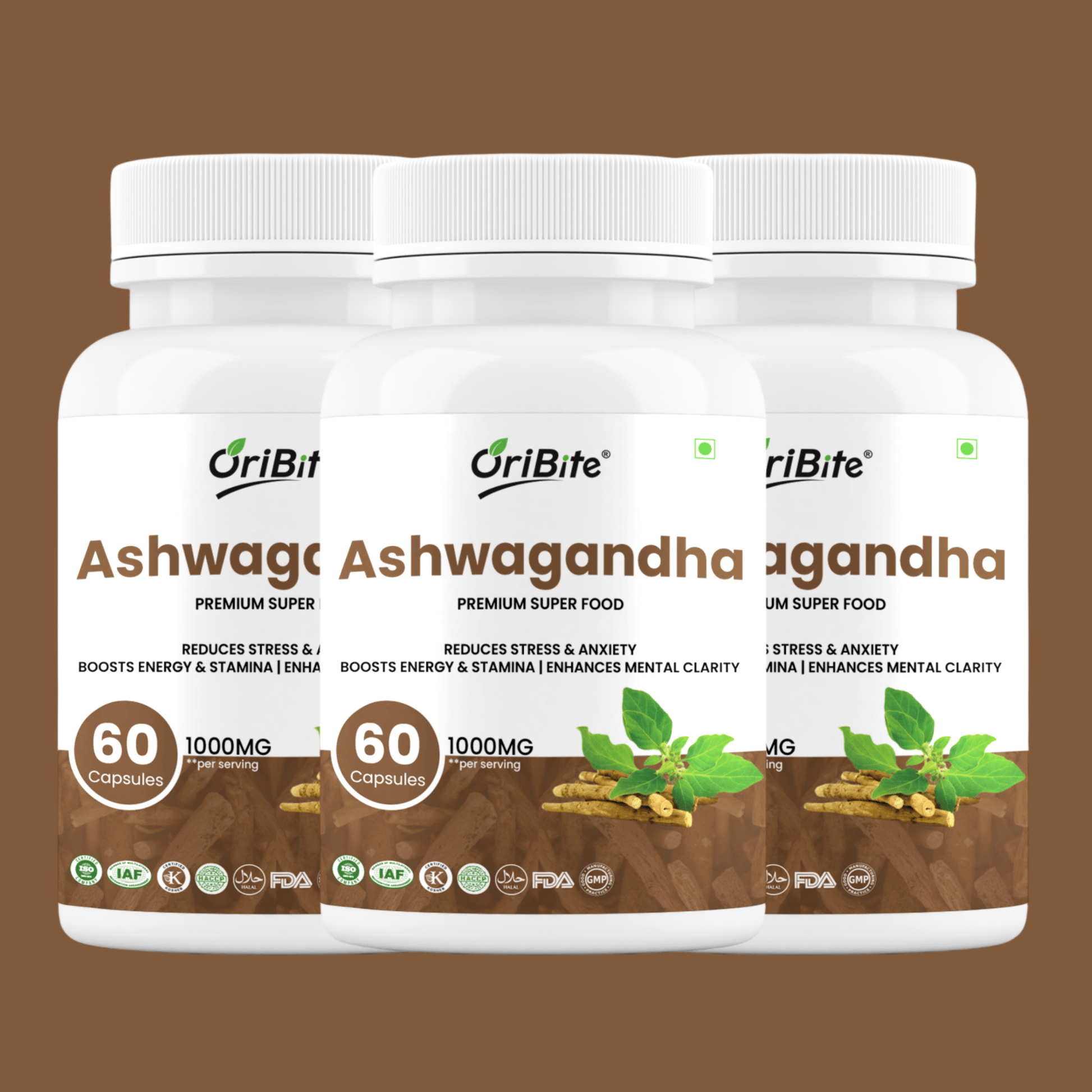 Ashwagandha Root Extract Capsules for Immunity & Energy - Oribite