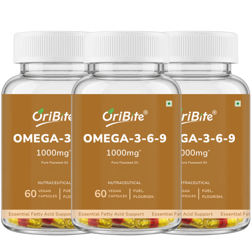 Flaxseed Oil Omega 3 6 9 Capsules for Heart Health
