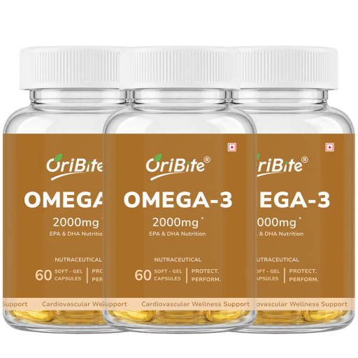 Omega 3 Fish Oil Softgel Capsules for Heart & Brain Health