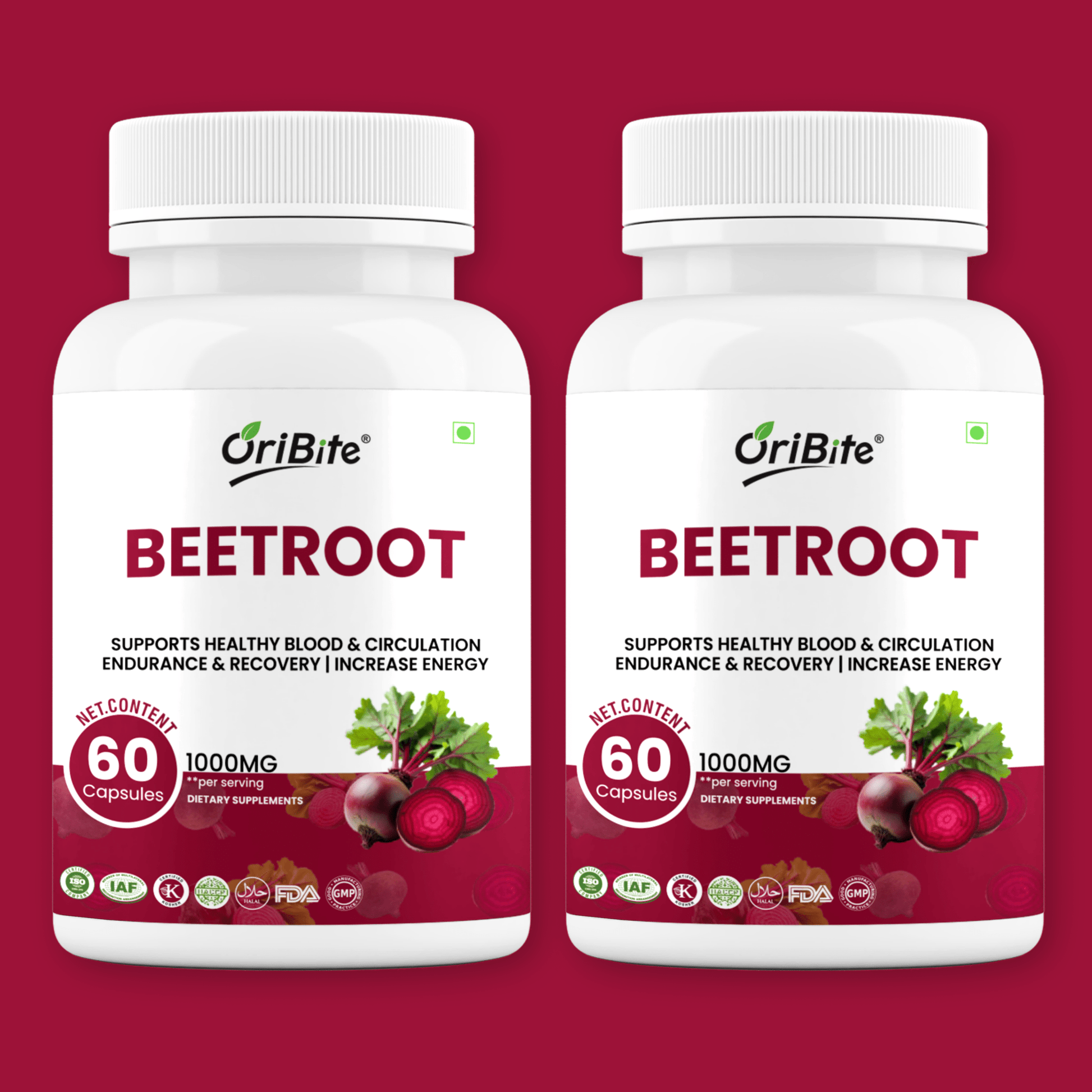 Beetroot Extract Capsules for Heart Health & Vitality - Oribite