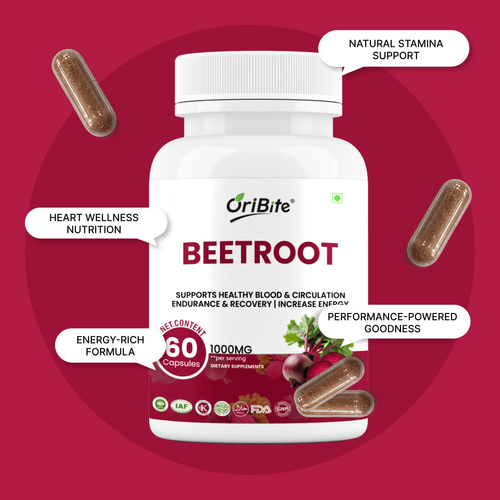 Beetroot Extract Capsules for Heart Health & Vitality - Oribite
