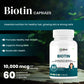 Oribite Biotin 10,000 mcg (Vitamin B7) with Zinc & Vitamin C – Supports Healthy Hair Growth, Strong Nails & Glowing Skin – Vegetarian, Gluten Free, Non-GMO, 60 Veg Capsules.