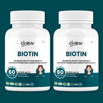 Biotin Capsules for Healthy Hair Skin & Nails - Oribite