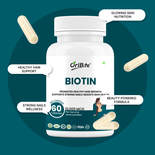 Biotin Capsules for Healthy Hair Skin & Nails - Oribite